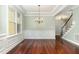 Dining room with hardwood floors, wainscoting and trey ceiling at 2205 Karns Pl, Raleigh, NC 27614