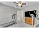 Home gym featuring neutral walls, carpet flooring, and exercise equipment at 2305 Everstone Rd, Wake Forest, NC 27587