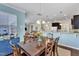 Open concept dining room flows seamlessly into the kitchen and living areas, perfect for entertaining at 2305 Everstone Rd, Wake Forest, NC 27587