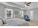 The main bedroom offers natural light and neutral tones, creating a calming atmosphere at 2305 Everstone Rd, Wake Forest, NC 27587