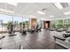 Community gym with modern treadmills, elliptical machines and fitness equipment at 2410 Environ Way, Chapel Hill, NC 27517