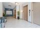 Lobby area with modern tile flooring, seating area, and elevators at 2410 Environ Way, Chapel Hill, NC 27517
