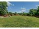 This backyard is well manicured with a nice lawn at 2412 Chartwell Ln, Graham, NC 27253