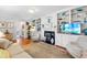 Charming living room with built-in shelves, fireplace, and comfortable seating at 2725 Bedford Ave, Raleigh, NC 27607