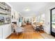 Elegant living room featuring hardwood floors, fireplace, and open layout at 2725 Bedford Ave, Raleigh, NC 27607