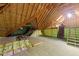 Spacious unfinished attic with a view, offering potential for customization and expansion at 308 Thomas Dr, Clayton, NC 27520