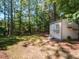 Backyard featuring shed at 404 Woodstar Dr, Cary, NC 27513