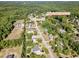 Aerial view of the neighborhood fishing pond and location of 4117 Stansted at 4117 Stansted Dr, Fuquay Varina, NC 27526