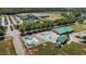 Aerial shot showcasing the community pool, athletic fields and recreational facilities at 609 Woodson Dr, Clayton, NC 27527