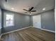 Inviting bedroom features recessed lighting, a ceiling fan, and a closet at 9013 Tenderfoot Trl, Raleigh, NC 27615