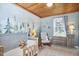 Charming Bedroom room with painted murals and decorative animal themed wall decor at 909 Goodwin Rd, Durham, NC 27712