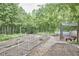 Large fenced garden with rows of vegetables, small plants and a chicken coop at 909 Goodwin Rd, Durham, NC 27712