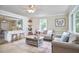Cozy living room open to kitchen featuring stylish decor and hardwood floors at 909 Goodwin Rd, Durham, NC 27712