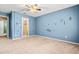 Bedroom featuring a ceiling fan and carpeted floors at 919 Lexington Ct, Cary, NC 27511