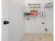 A storage room with shelving and space for storage at 105 Kirkland Ct, Archer Lodge, NC 27527