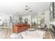 Bright living room features an open floor plan and modern lighting at 1124 Upchurch St, Raleigh, NC 27610