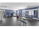 Spacious workout facility with treadmills, elliptical machines, weight benches, and ample natural light at 1223 Brown Velvet Ln, Apex, NC 27523