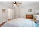 Bedroom with hardwood floors and adjacent room at 1314 Glendale Ave, Durham, NC 27701
