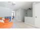 Bright hallway with neutral walls, carpet and views to a bedroom at 1316 Garden Crest Cir, Raleigh, NC 27609