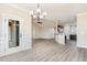 Open-concept layout connects the living room, dining area, and kitchen at 134 Royal Ave, Selma, NC 27576