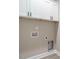 Laundry room with storage cabinets, plumbing hookups, and electrical outlets at 1481 Carolina Dr, Sanford, NC 27332