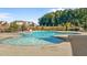 Community pool featuring lounge area, several zones, and nice landscaping around fence at 1641 Silo Ridge Dr, Wake Forest, NC 27587