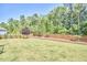 Private backyard bordered by a wooden fence and lush trees, offering a serene and secluded outdoor space at 1808 Capstone Dr, Durham, NC 27713