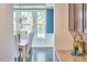 Dining room with a view to the butlers pantry is painted in an accent color at 1808 Capstone Dr, Durham, NC 27713
