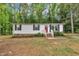 Charming single-story home featuring white siding, black shutters, and a welcoming red front door at 196 Marlin Ln, Smithfield, NC 27577