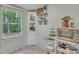 Cozy kitchen nook with open shelving, natural light, and stylish decor at 196 Marlin Ln, Smithfield, NC 27577