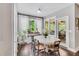 Bright breakfast nook featuring a white table and plenty of natural light at 208 Gillean Ln, Holly Springs, NC 27540