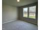 A bright bedroom with plush carpet and two windows providing outdoor views at 235 Starry Sky Dr, Benson, NC 27504