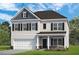 Charming two-story home with gray siding, black shutters, and a well-manicured front yard at 241 E Victory View Ter, Smithfield, NC 27577