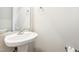 Bathroom featuring a pedestal sink and chrome fixtures at 2523 Ferdinand Dr, Knightdale, NC 27545