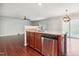 Kitchen island offers stainless steel dishwasher and sink with decorative lighting nearby at 2523 Ferdinand Dr, Knightdale, NC 27545