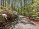 Gravel driveway with flowering shrubs lining the side at 2600 Snow Hill Rd, Durham, NC 27712