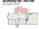 Detailed floor plan showcasing the layout of the first floor of the home at 309 Appaloosa Trl, Bahama, NC 27503