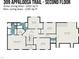 Floor plan of the second floor featuring bedrooms, bathrooms, Gathering room, and laundry at 309 Appaloosa Trl, Bahama, NC 27503