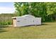 Outbuilding on grassy lawn under blue sky at 318 Duck Pond Ln, Clayton, NC 27520