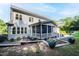 Expansive backyard features a screened porch, patio, lush landscaping, and beautiful green space at 3209 Bryant Falls Ct, Raleigh, NC 27613