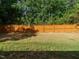 Fenced backyard with a lush lawn and plenty of space for outdoor activities and relaxation at 33 Juliette Dr, Durham, NC 27713