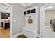 Mudroom features storage and convenient access to the kitchen and laundry room at 401 Clingstone Ct, Cary, NC 27519