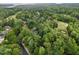 Aerial view of luxury homes surrounded by lush greenery and mature trees at 541 The Preserve Trail Trl, Chapel Hill, NC 27517
