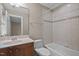 Full bathroom featuring a tub/shower combination and vanity with sink and storage at 541 The Preserve Trl, Chapel Hill, NC 27517