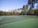 Well-maintained tennis courts with lighting and privacy fencing at 541 The Preserve Trl, Chapel Hill, NC 27517