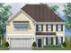 Charming two-story home with a two-car garage, complementary shutters, and manicured landscaping at 55 Guardian St, Youngsville, NC 27596