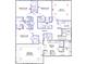 Second-floor layout with four bedrooms, three bathrooms, a bonus room, and a laundry room at 55 Guardian St, Youngsville, NC 27596