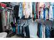 Walk-in closet featuring an extensive clothing organization system at 5601 Jomali Dr, Durham, NC 27705