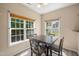 Bright eat-in kitchen dining area with a table set and window, next to the kitchen counter at 5865 Forest Point Rd Rd, Raleigh, NC 27610