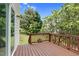 This spacious back deck is perfect for entertaining and enjoying the outdoors at 8820 Waynick Dr, Raleigh, NC 27617